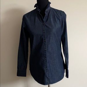 Ruffle collar chambray Dillan Shirt
